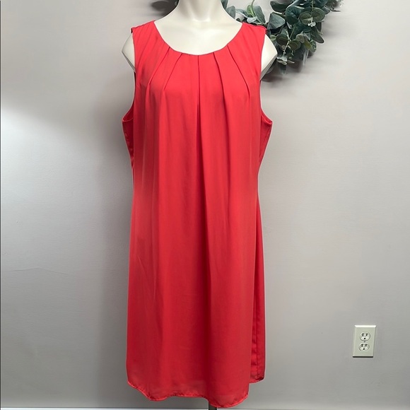 Worthington Red Sleeveless Sheath Dress 14 - Picture 1 of 15